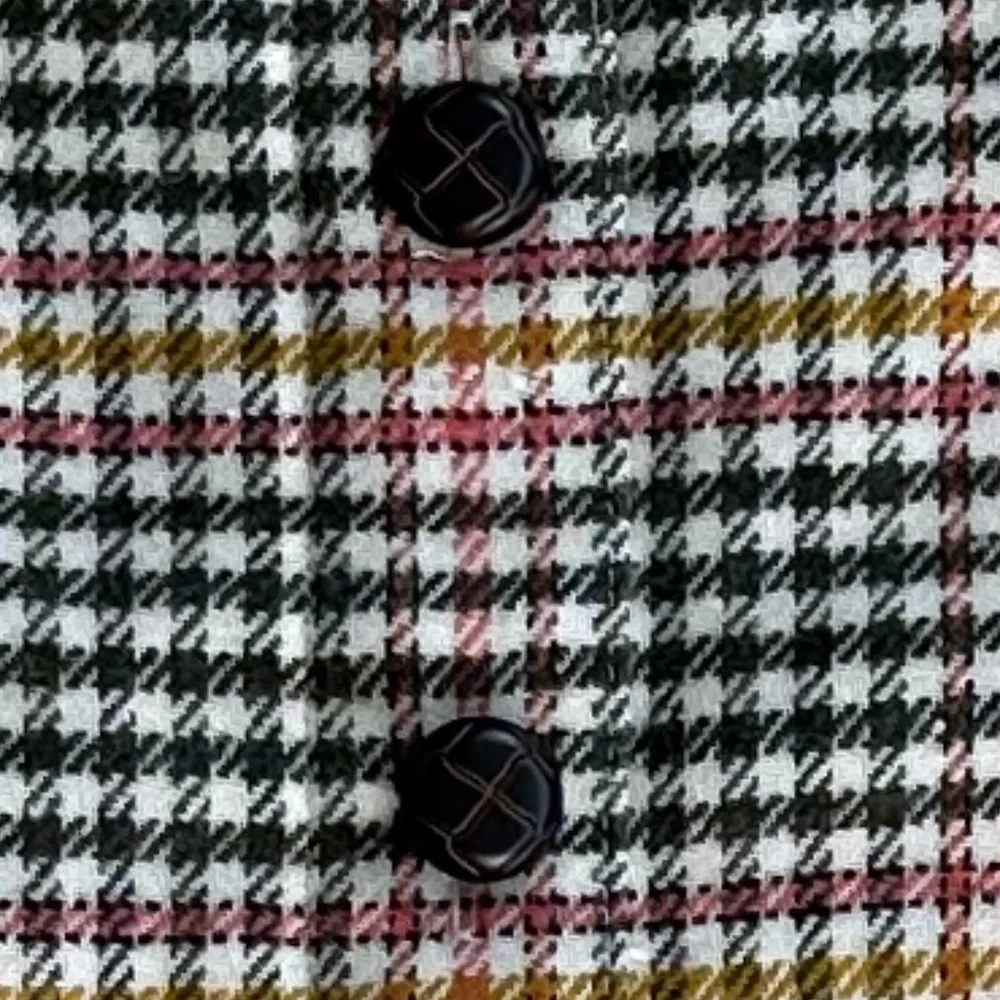 Talbots Wool Blend Houndstooth Button-Front Skirt 10P Casual Academia Office NWT - Picture 4 of 11